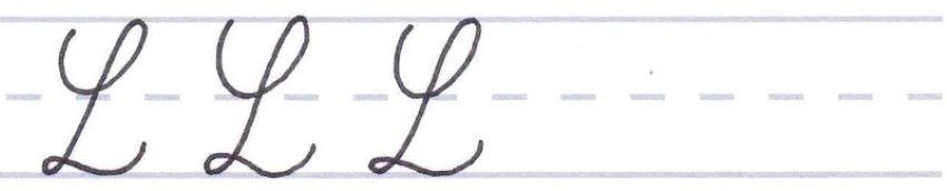 cursive calligraphy - capital l multiples